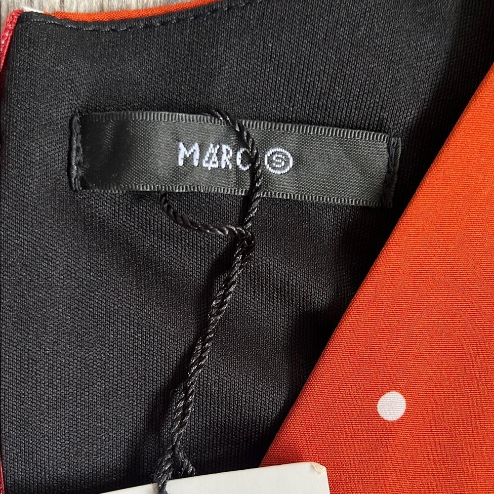 Marc Charming Orange Polka Dot Dress - Picture 2 of 10